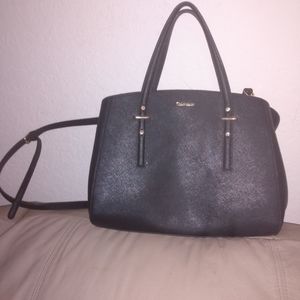Black Calvin Klein double strapped purse